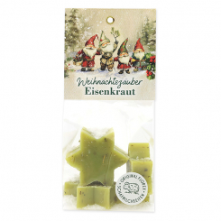 Schafmilchseife Stern midi 4x20g in Cello "Weihnachtszauber-Motiv 12", Eisenkraut 