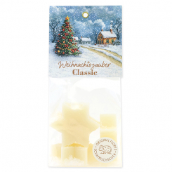 Sheep milk soap star 4x20g in a cellophane bag "Christmas magic motif 21", Classic 