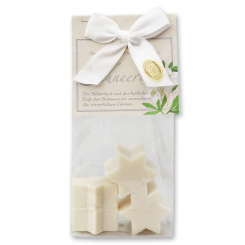 Sheep milk soap star 7x12g in a cellophane bag "classic", Christmas rose white 