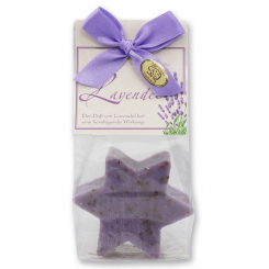 Sheep milk soap star 80g in a cellophane bag "classic", Lavender 