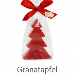 Sheep milk soap christmas tree 75g, in a cellophane, Pomegranate 