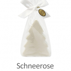 Schafmilchseife Weihnachtsbaum 115g, in Cello, Schneerose 