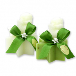 Sheep milk soap star 40g decorated with a soap angel 20g, Classic/verbena 