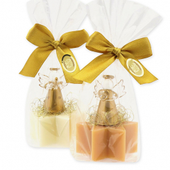 Sheep milk soap star 40g decorated with an angel in a cellophane, Classic/quince 