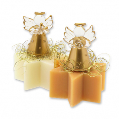 Sheep milk soap star 40g decorated with an angel, Classic/quince 
