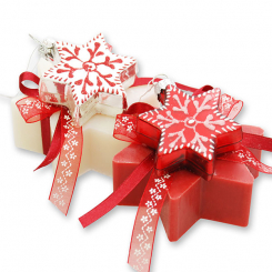 Sheep milk soap star 80g decorated with a star, Classic/pomegranate 