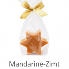 Sheep milk soap star 80g, in a cellophane, Tangerine-cinnamon 