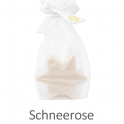 Sheep milk star 80g, in a cellophane, Christmas rose 