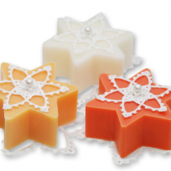 Sheep milk soap star 80g decorated with a star, sorted 