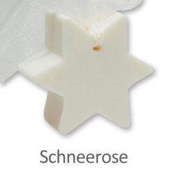 Sheep milk soap star 80g, hanging, Christmas rose 