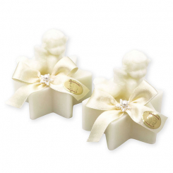 Sheep milk soap star 80g decorated with a soap angel 20g, Classic 