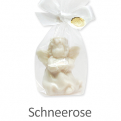 Sheep milk soap angel 50g, in a cellophane, Christmas rose 