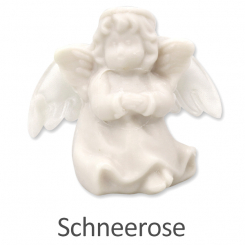 Sheep milk soap angel 50g, decorated, Christmas rose 