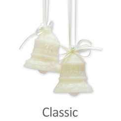 Schafmilchseife Weihnachtsglocke 47g, hängend mit Satinband, Classic 