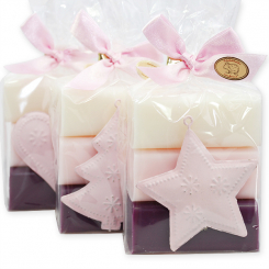 Sheep milk soap 100g decorated with christmas decorations in a cellophane, sorted 