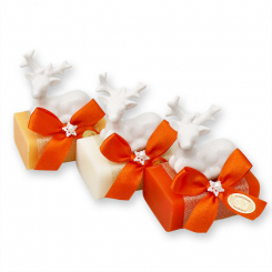Sheep milk soap 100g decorated with a deer, sorted 