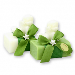 Sheep milk soap 100g decorated with a soap angel 20g, Classic/verbena 