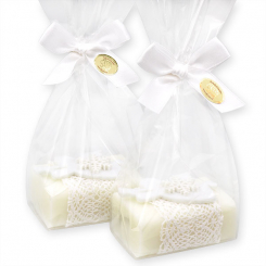 Sheep milk soap 100g decorated with an angel in a cellophane, Classic 