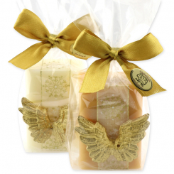 Sheep milk soap 100g decorated with angel's wings in a cellophane, Classic/quince 