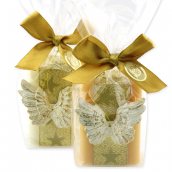 Sheep milk soap 100g decorated with angel's wings in a cellophane, Classic/quince 