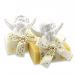 Sheep milk soap 100g decorated with an angel, Classic/swiss pine 