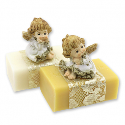 Sheep milk soap 100g deocrated with an angel, Classic/swiss pine 