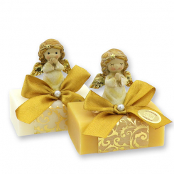 Sheep milk soap 100g decorated with an angel, Classic/swiss pine 