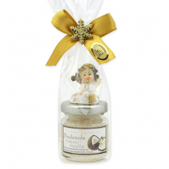 Badesalz 60g dekoriert mit Engel in Cello, Cocos-Vanille 