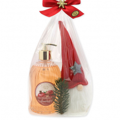 Flüssigseife 500ml mit Wichtel in Cello, Granatapfel 