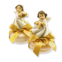 Sheep milk soap 100g in a box deocrated with an angel, Classic/swiss pine 