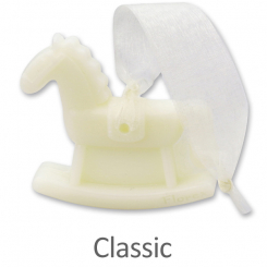 Sheep milk soap hanging rocking horse 44g, in a cellophane, Classic 