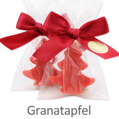 Schafmilchseife Tannenbaum mini 16g, in Cello, Granatapfel 