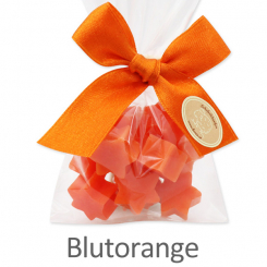 Sheep milk soap star 10x2g, in a cellophane, Blood orange 