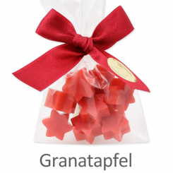 Sheep milk soap star 10x2g, in a cellophane, Pomegranate 