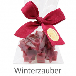 Sheep milk soap star 10x2g, in a cellophane, Winter magic 