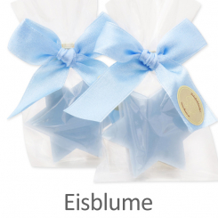 Sheep milk soap star 20g, in a cellophane, Ice flower 