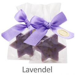 Sheep milk soap star 20g, in a cellophane, Lavender 