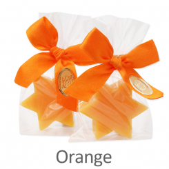 Sheep milk soap star 20g, in a cellophane, Orange 
