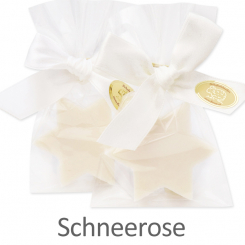 Sheep milk soap star 20g, in a cellophane, Christmas rose 