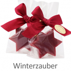 Sheep milk soap star 20g, in a cellophane, Winter magic 