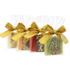 Sheep milk soap 35g decorated with christmas motives in a cellophane, sorted 