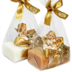 Sheep milk soap 100g decorated with an angel in a cellophane, Classic/quince 