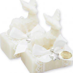 Sheep milk soap 100g decorated with a deer 30g, Classic 
