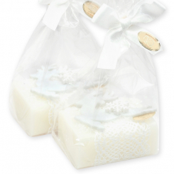 Sheep milk soap 100g decorated with a deer in a cellophane, Classic 