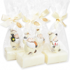 Sheep milk soap 100g decorated with Santa Claus in a cellophane, Classic 