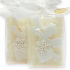 Sheep milk soap 100g decorated with an angel in a cellophane, Classic 