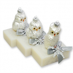 Sheep milk soap 100g decorated with an owl, Classic 