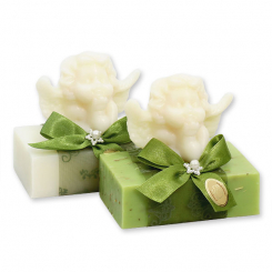 Sheep milk soap 150g decorated with a soap angel 50g, Classic/verbena 