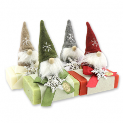 Sheep milk soap 150g decorated with a gnome, sorted 
