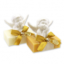 Sheep milk soap 150g decorated with an angel, Classic/quince 